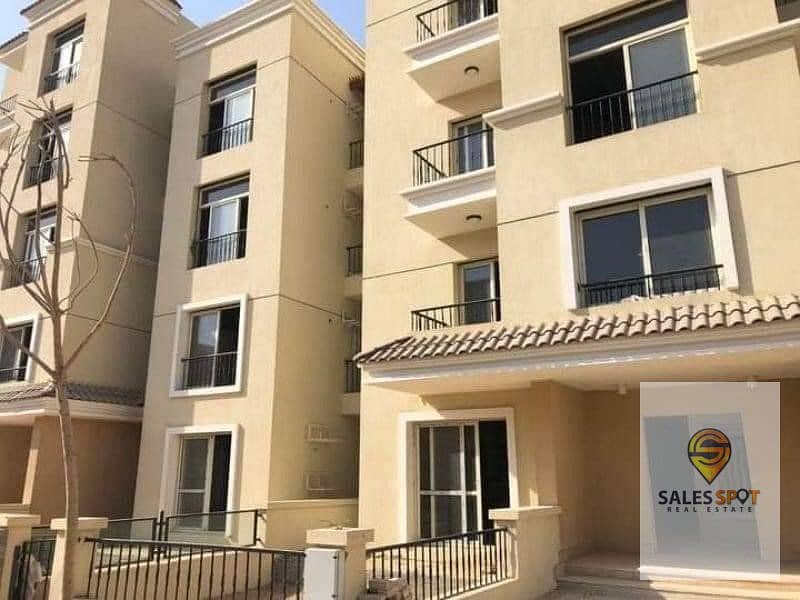 With a 42% discount, an apartment of 133 square meters for sale in a compound in front of Shorouk City - Sarai Compound 13