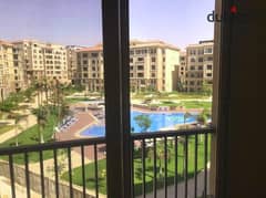 apartment fully Finished for sale with a view open to a swimming pool in Fifth Settlement