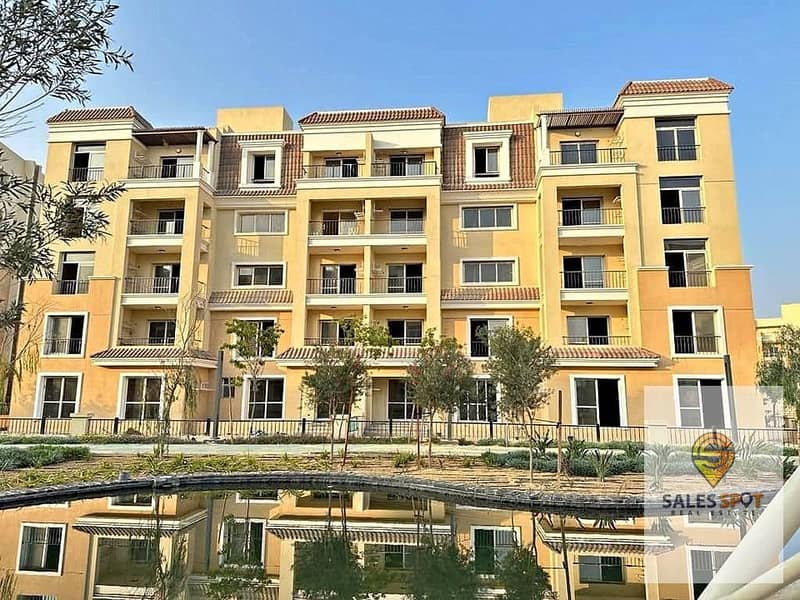 شقة 3 غرف بـ جاردن خـاصة  في كمبوند سراي sarai للبيع 158 مـتـر open view بجـوار مدينتـي ( بخصم 42%  ) 1