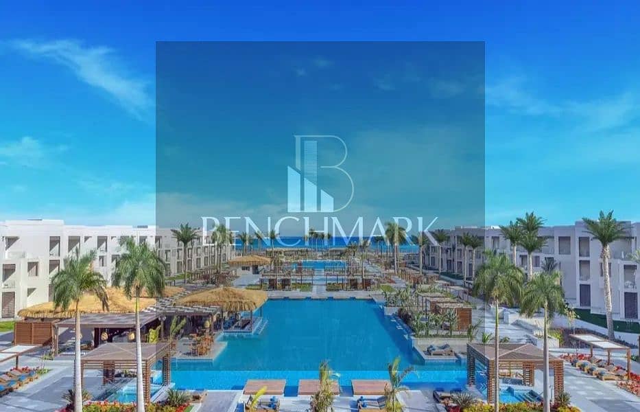 Penthouse chalet for sale 145m in Aroma Village, Ain Sokhna, finished with air conditioners and gas, double sea view, 5-year installments next to Azha 3