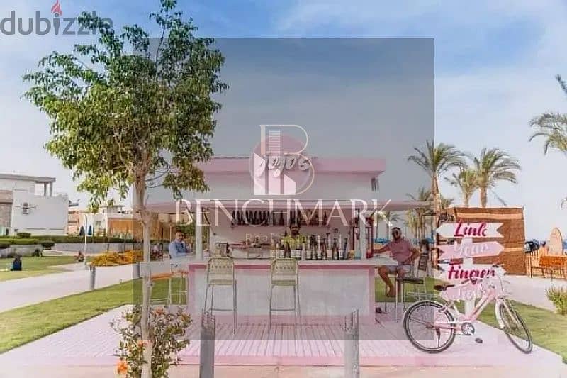 Penthouse chalet for sale 145m in Aroma Village, Ain Sokhna, finished with air conditioners and gas, double sea view, 5-year installments next to Azha 24