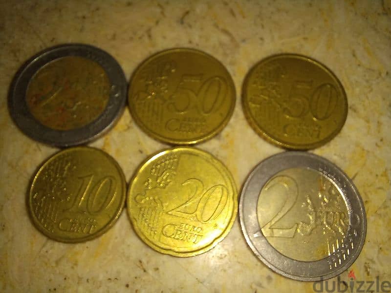 some old coins, contain some euros 2