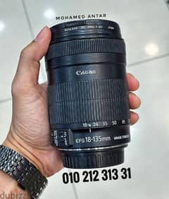 لينس كانون 135-18 is بالكابات والهود Lens CANON 18-135 IS