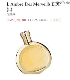 Original HERMES eau de merveilles 100 ml woman’s perfume