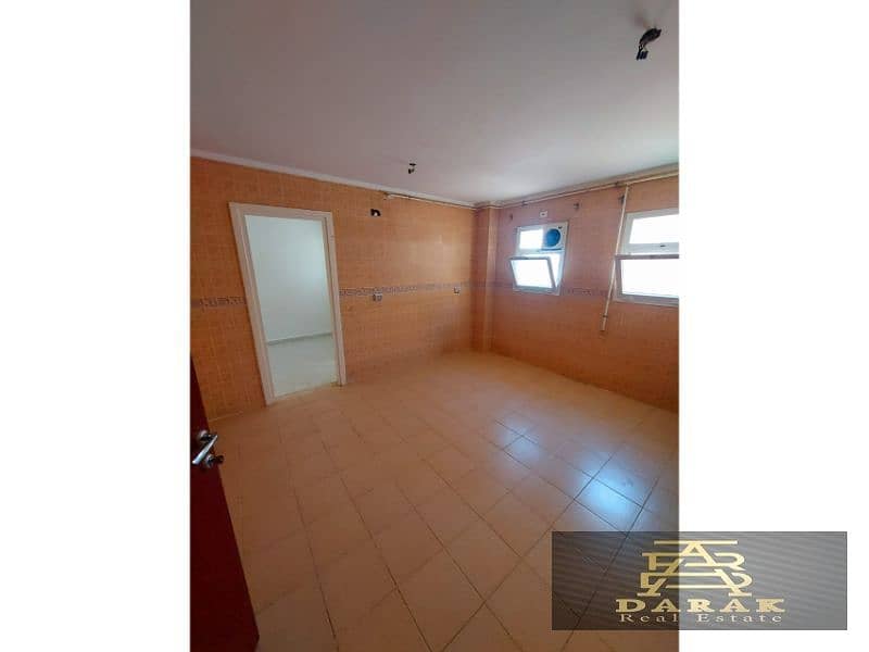 Here is the translation of the text:  ---  **Special opportunity for rent in Madinaty: 245 sqm apartment with a wide garden view, custom finishing in 1