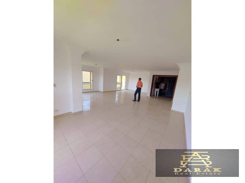 Here is the translation of the text:  ---  **Special opportunity for rent in Madinaty: 245 sqm apartment with a wide garden view, custom finishing in 6