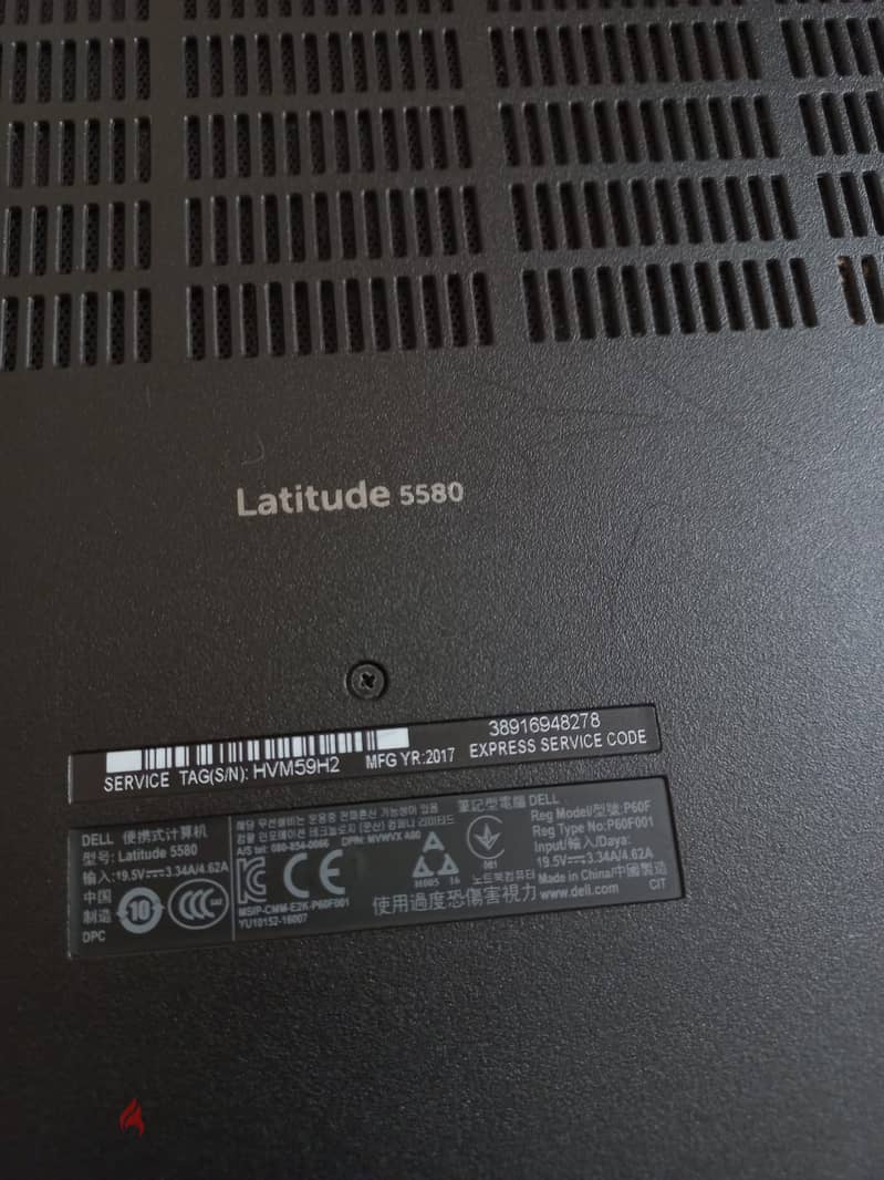 laptop dell latitude 5580 core i5 2