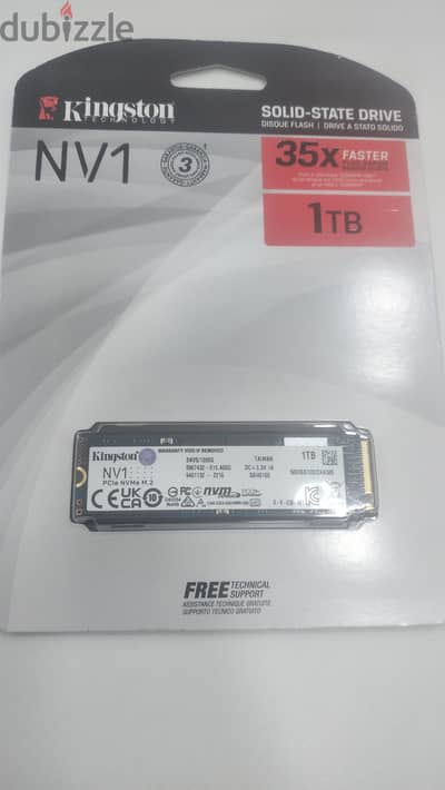 Gen 3.0  NVMe PCIe SSDKingston Digital Ships NV1 NVMe PCIe SSD