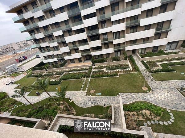 For immediate sale, a fully finished two-bedroom apartment on the view next to the International Medical Center in Shorouk, Al Roj Compound 1