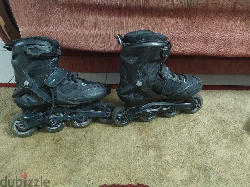 two adult inline fitness skates fit 100 ,,  عدد اتنين (٢) اسكيت 4