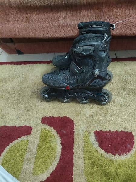 two adult inline fitness skates fit 100 ,,  عدد اتنين (٢) اسكيت 5