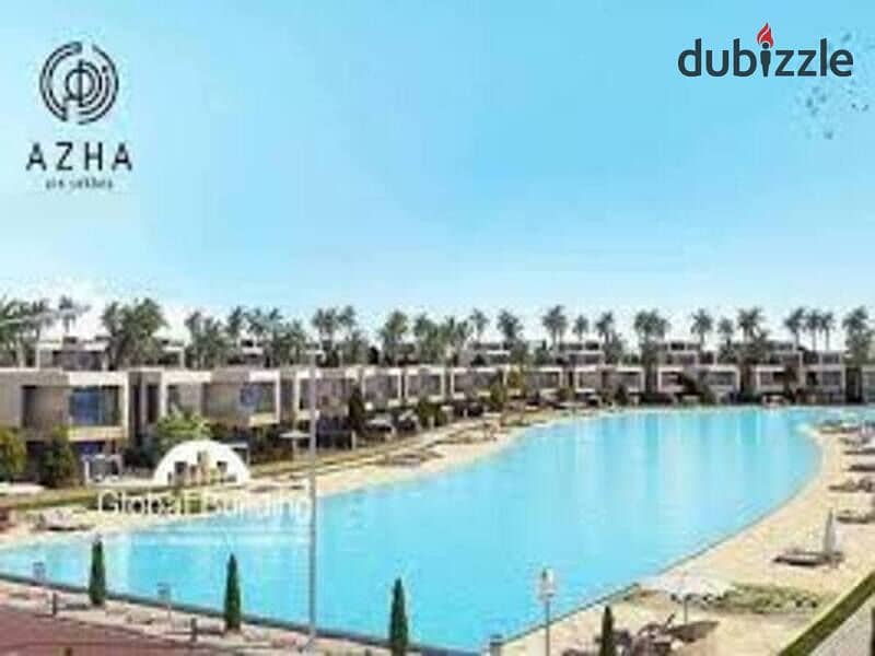 Second row lagoon townhouse furnished with ACs  in Azha sokhna 4