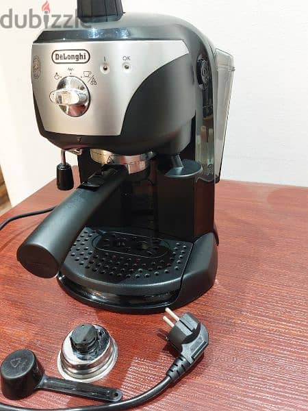 Delonghi Ec221 Pump Espresso & Coffee Machine, 1.4L, Black 6