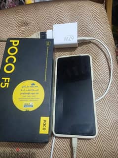 Poco f5 5g 12 ram snap dragon+gan 2كسر زيرو الجهاز استعمال ٣ شهو