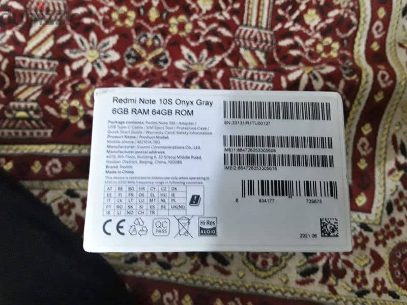 تليفون Redmi Note 10s بحالة ممتازة+كارت 64gb+ اكسسوارات هدية 1