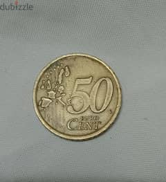 50 يورو سنت أسباني 2000 نادر جدا