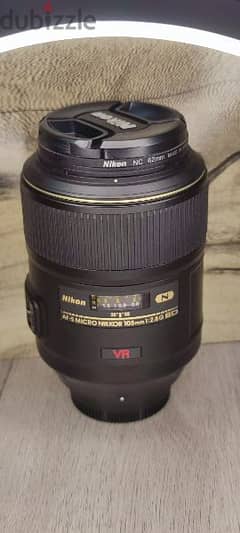 Nikon 105 m  AF-s Nikkor 2.8 macro lens  VR ED N