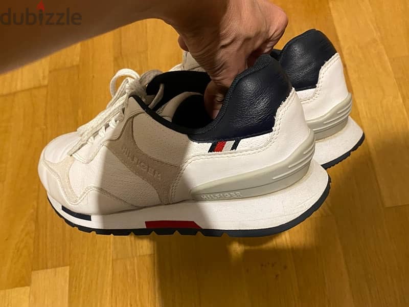 Tommy Hilfiger original Retro runner leather mix trainer 41 3