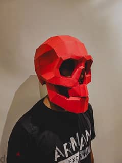 Skull Paper Polygonal Head Mask