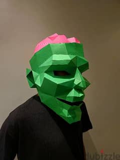 Zombie Polygonal Paper Head Mask