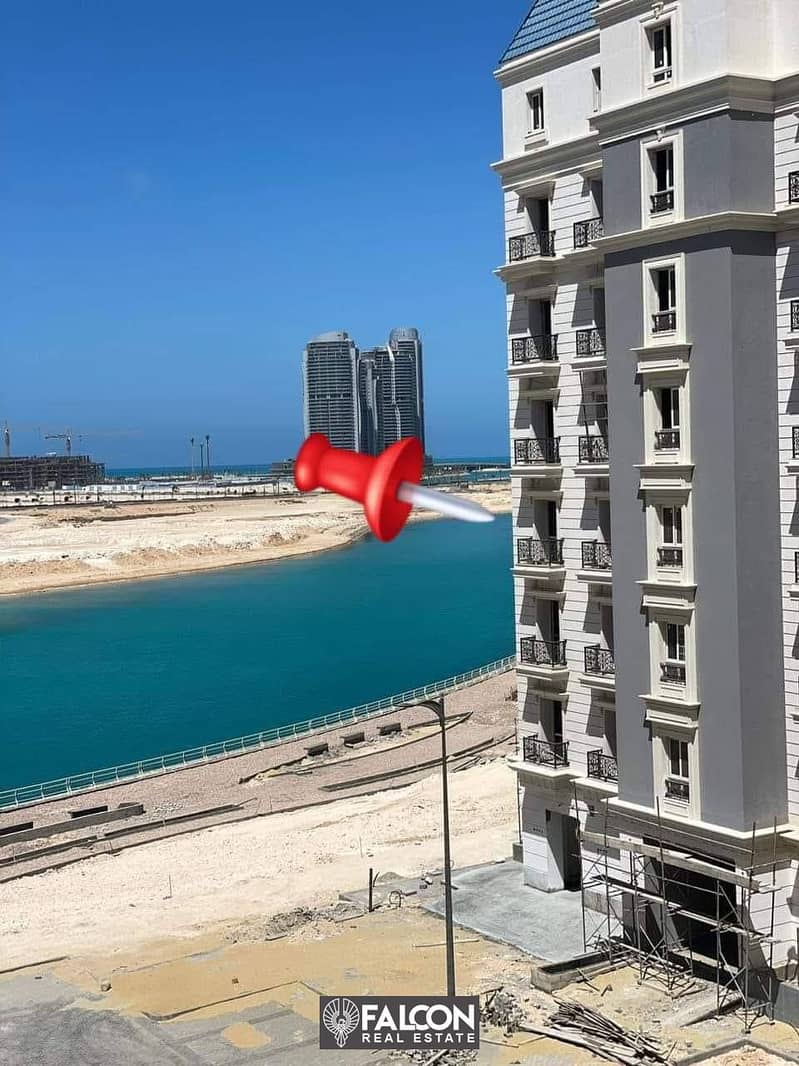 شقه للبيع متشطبه استلام فوري اطلاله ع لاجون وابراج العلمين الحي اللاتينى الساحل الشمالى Apartment for sale finished RTM view Lagoon the Latin Quarter 3