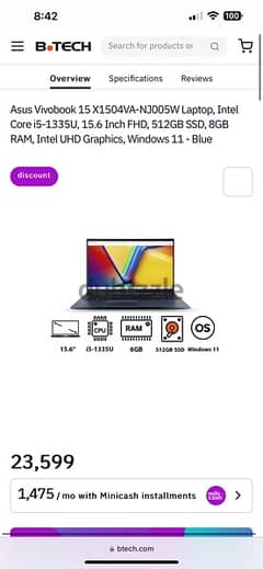 ASUS vivobook 15 x1504v