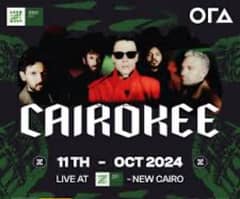 VIP Tickets Cairokee Concert zed east 11/10 تذاكر حفلة كايروكي زد 0