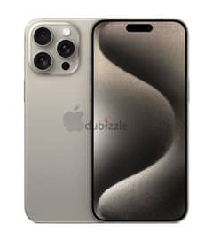 iphone 15 pro max natural  titanium من ابل مباشرة مش مغير حاجه