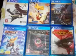 Sekiro, Ghost of Tsushima,it takes 2, God of war, Resident evil 2