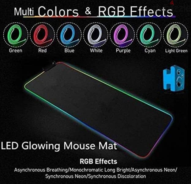 80×30 Multi Color gaming keyboard and mouse pad 1