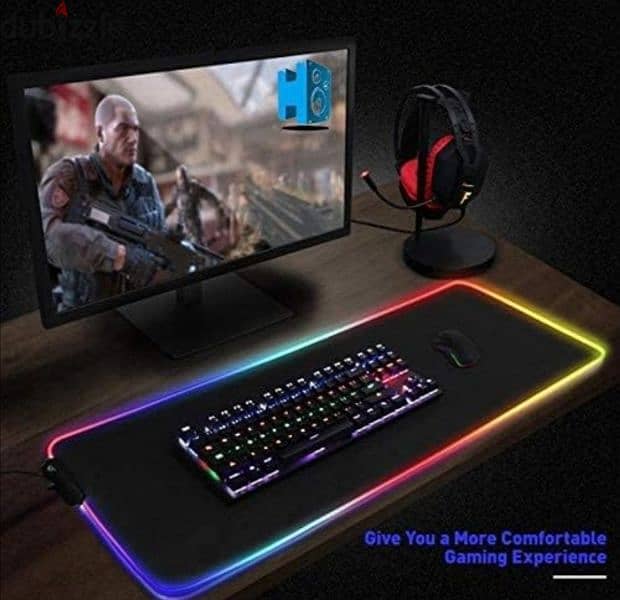 80×30 Multi Color gaming keyboard and mouse pad 2