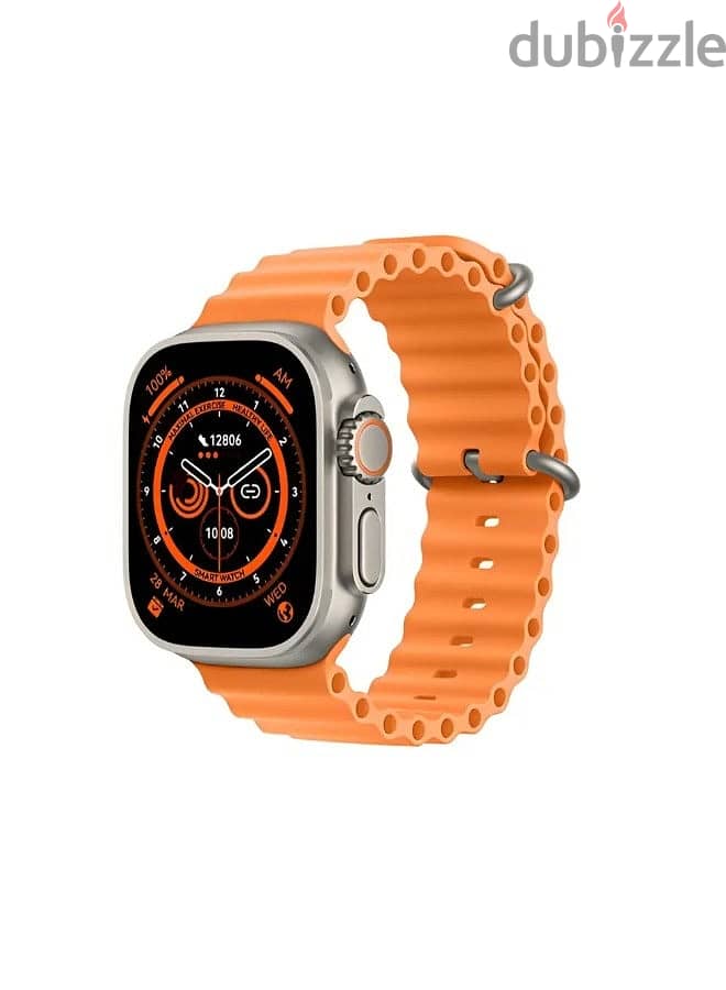 ساعة Smart watch T900 Ultra 2 Orange بتيجي بتصميم مميز وشيك . 3