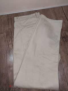 New wide leg beige pants