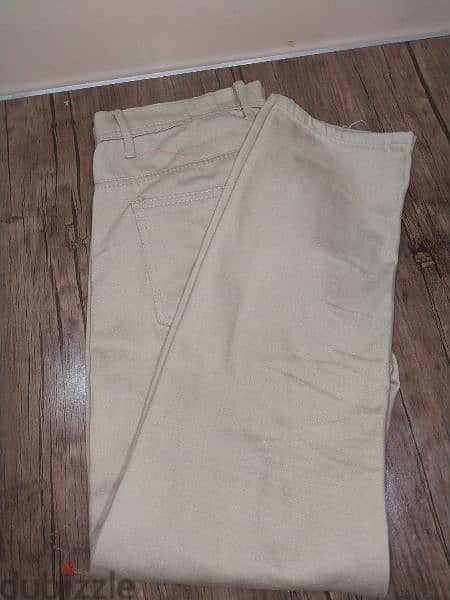 New wide leg beige pants 0