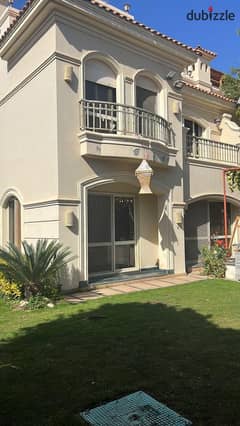 For sale, a twin house corner villa with a distinctive interior division, next to the British University, in La Vista Patio Casa El Shorouk