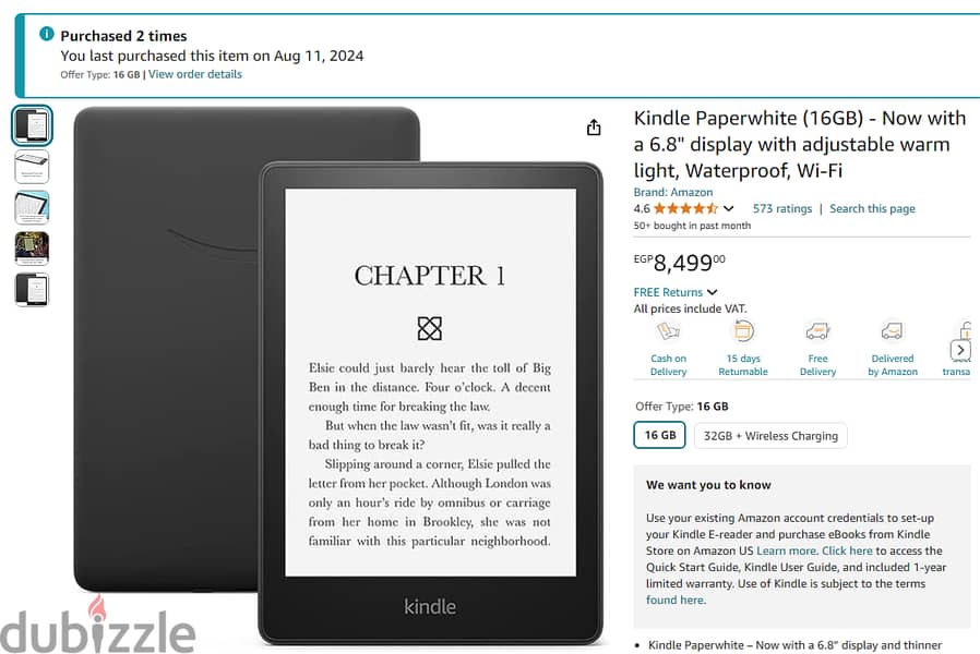 Kindle Paperwhite (16GB) - Now with a 6.8" 11th Generation 2