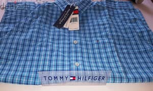 Tommy H. Shirt قميص تومى أزرق أصلى