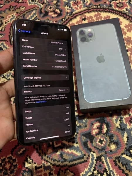 iPhone 11Pro حالة ممتازه مش مغير حاجه 6