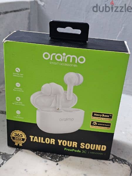 oraimo free buds 3c بكل مشاملاتها مستعمله ٤ شهور 1