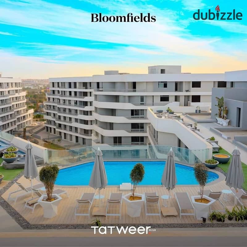 "Luxury duplex fully finished with a 5% down payment in Bloomfields Compound by Tameer Egypt in Future City, near Madinaty and the airport. It include 10