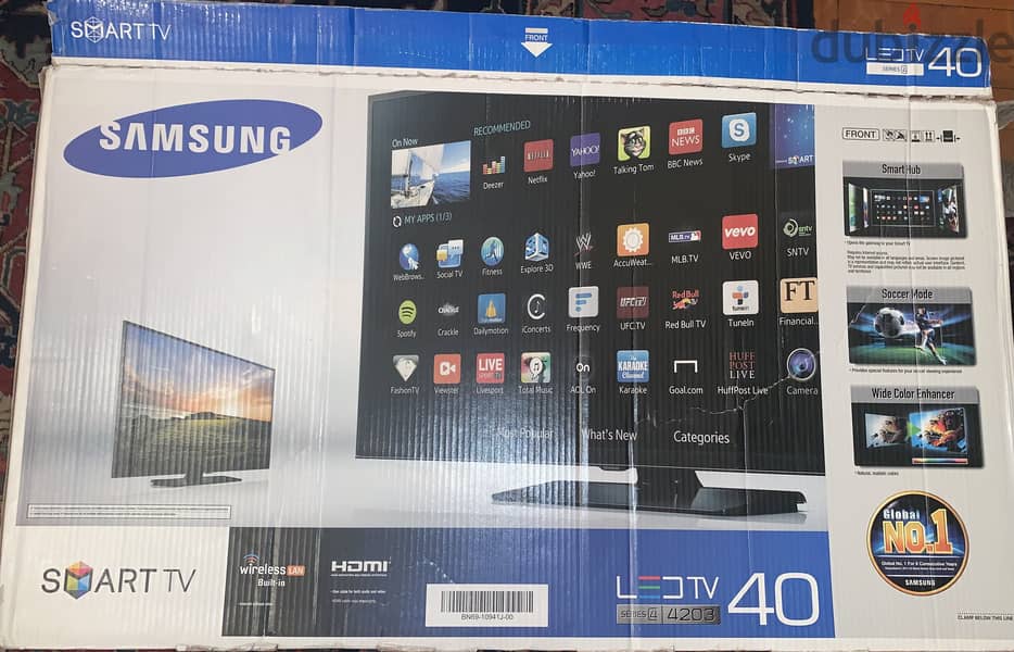 Samsung LED 40" الشاشة مكسورة 0