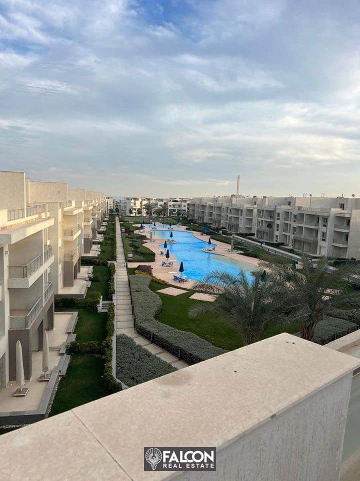 Penthouse for immediate delivery, fully finished, with air conditioners, in Aroma Sokhna, direct view of Crystal Lagoon, 10% discount, special facilit 6