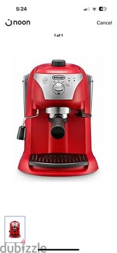 Delongi Espresso And Cappuccino Machine 1.4 L 1100 W EC221R Red/Silver