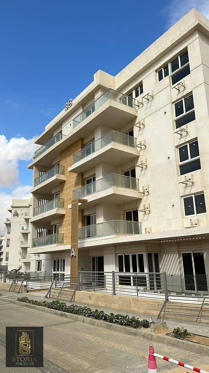 For quick sale, 140m apartment with a garden, ready to delivery, in Mountain View ICity new Cairo, interest-free installments, next to Madinaty 7