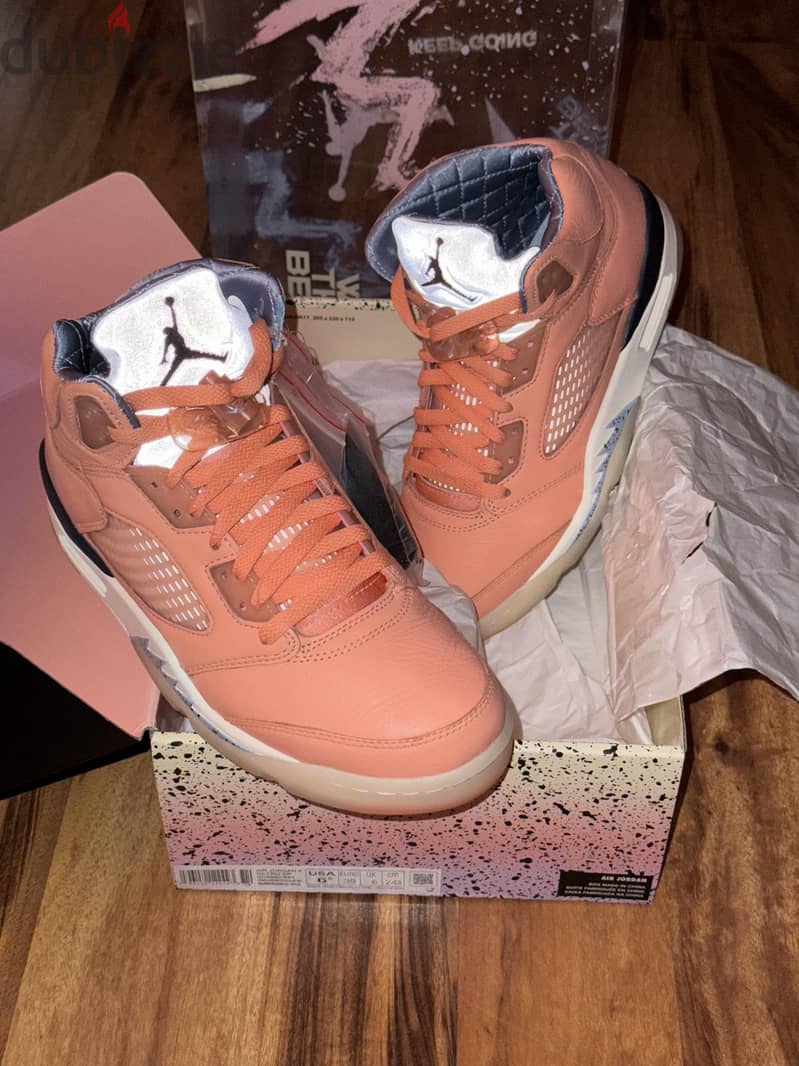 Air Jordan 5 DJ Khaled Crimson Bliss Authentic - الاصليه 3