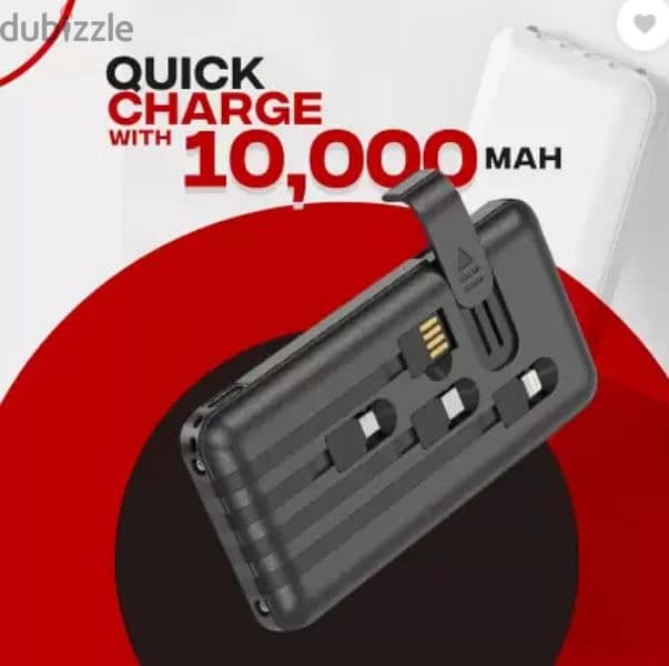 للبيع باور بانك 10000 MAH سريع ثلاث مداخل 3