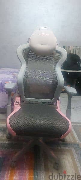 DXRacer Air Mesh Gaming Chair Modular Ultra-Breathable - Grey & Pink 1