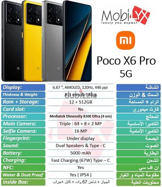 جهاز موبايل Poco x6 pro 5G 4