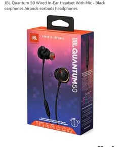 JBL Quantum 50 Headset , wired in ear - gaming