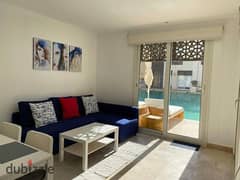 شاليه متشطب بالتكييفات والمطبخ في الجونه فيو مفتوح مميز جدا Finished chalet with air conditioners and kitchen in El Gouna open view